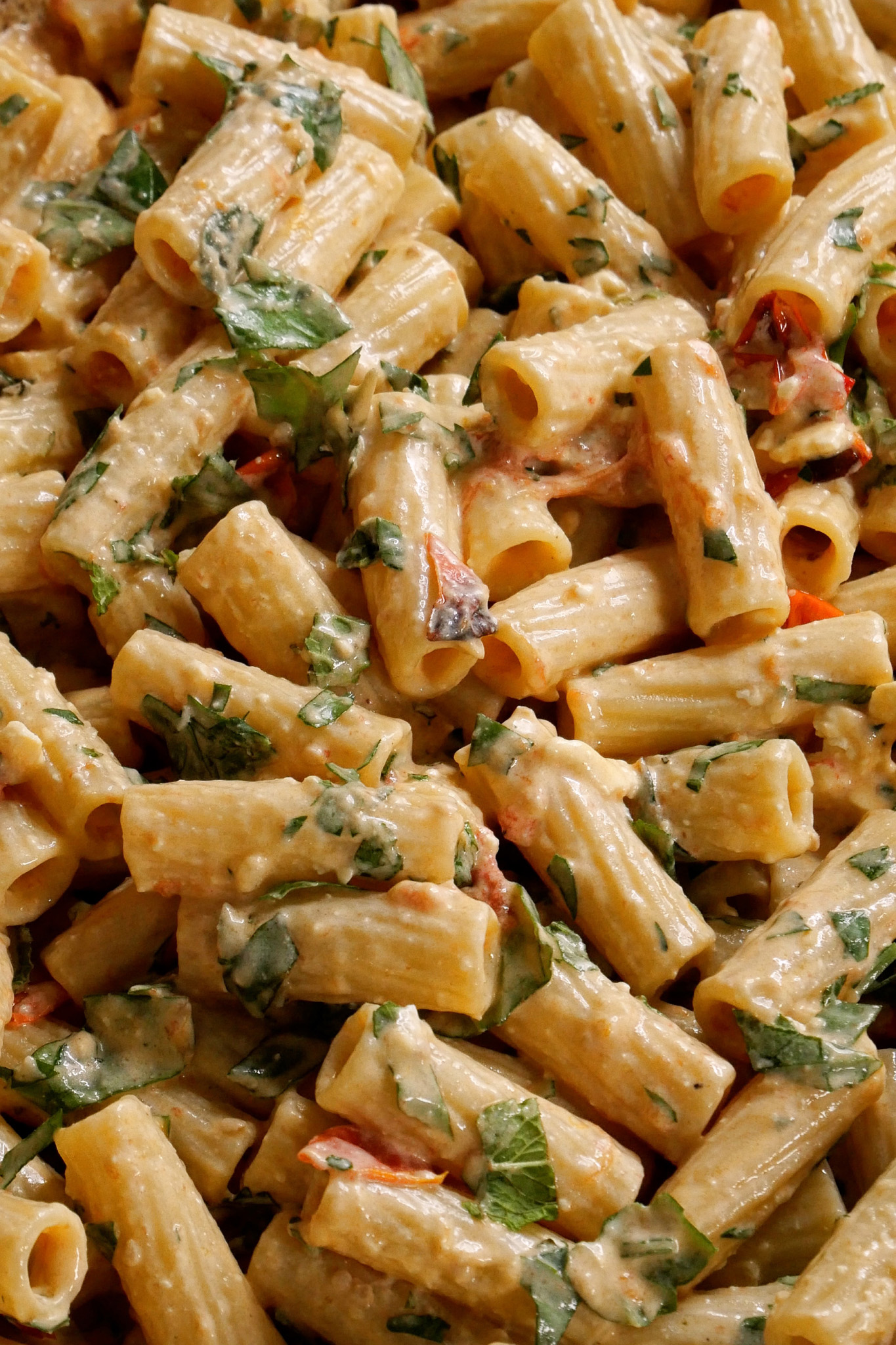 Baked Feta Pasta with Greek Yogurt and Herbs